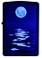 Зажигалка ZIPPO Moon Sunset с покрытием Black Light, латунь/сталь, чёрная, матовая, 38x13x57 мм