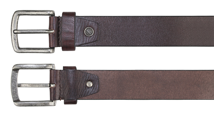 Ремень KLONDIKE Creek, односторонний, натуральная воловья кожа, цвет тёмно-коричневый, 110 х 4 см