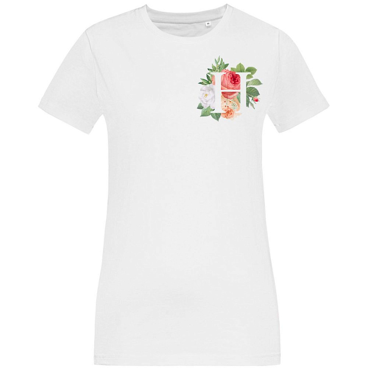 Футболка женская «Цветочная азбука: Н»