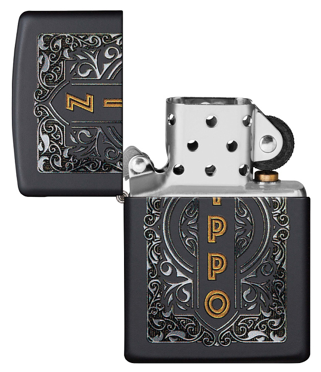 Зажигалка ZIPPO Classic с покрытием Black Matte, латунь/сталь, черная, 38x13x57 мм