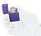 Зажигалка ZIPPO Classic с покрытием Purple Matte, латунь/сталь, фиолетовая, матовая, 38x13x57 мм