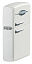 Зажигалка ZIPPO Retro Fridge Design с покрытием White Matte, латунь/сталь, серебристая, 38x13x57 мм