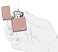 Зажигалка ZIPPO Logo с покрытием High Polish Rose Gold, латунь/сталь, розовое золото, 38x13x57 мм