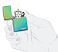 Зажигалка ZIPPO Logo с покрытием High Polish Teal, латунь/сталь, зелёная, глянцевая, 38x13x57 мм