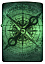 Зажигалка ZIPPO Compass Ghost с покрытием Glow In The Dark Green, латунь/сталь, черная, 38x13x57 мм