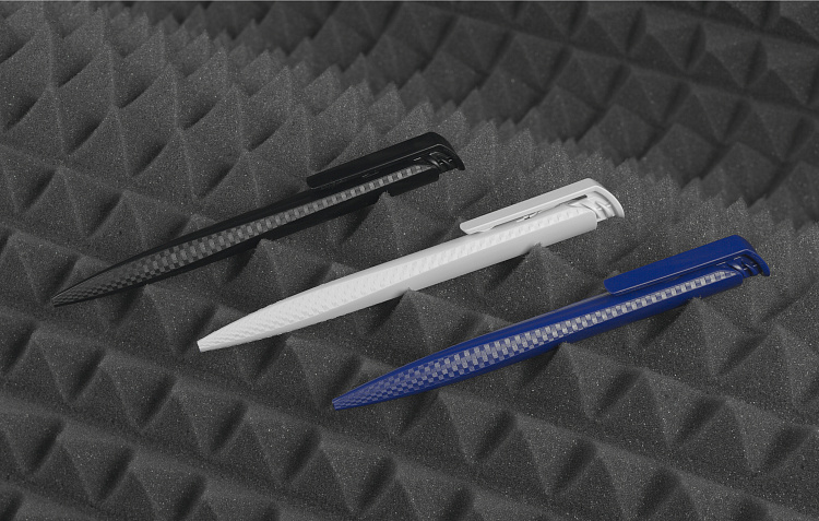 Ручка шариковая TRIAS CARBON, белый#