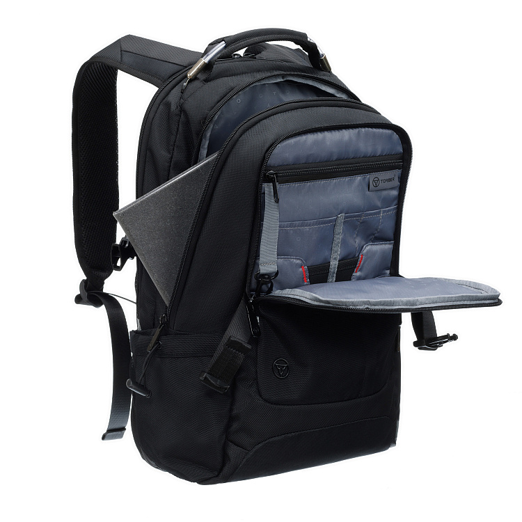 Рюкзак TORBER DRIVE с отделением для ноутбука 15.6", чёрный, нейлон, 32 х 14 х 52 см, 24л