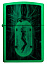 Зажигалка ZIPPO Woman in Tube с покрытием Glow In The Dark Green, латунь/сталь, белая, 38x13x57 мм