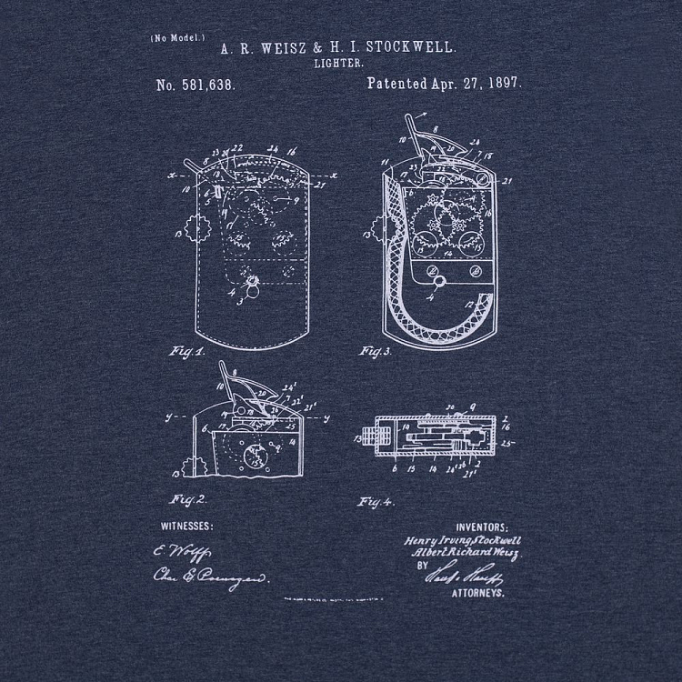 Футболка приталенная Old Patents. Lighter