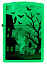Зажигалка ZIPPO Spooky Design с покрытием Glow In The Dark Green, латунь/сталь, белая, 38x13x57 мм