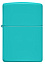 Зажигалка ZIPPO Classic с покрытием Flat Turquoise, латунь/сталь, бирюзовая, глянцевая, 38x13x57 мм