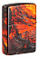 Зажигалка ZIPPO Lava Flow с покрытием 540 Tumbled Brass, латунь/сталь, оранжевая, 38x13x57 мм