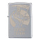 Зажигалка ZIPPO с покрытием Brushed Chrome, латунь/сталь,серебристая, 38x13x57 мм