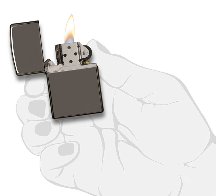 Подарочный набор ZIPPO: зажигалка Black Ice® и вставной блок для зажигалок для трубок, латунь/сталь