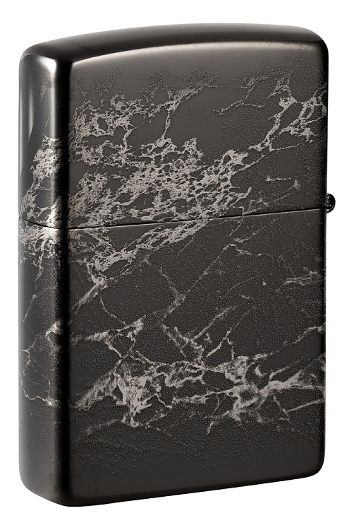 Зажигалка ZIPPO Classic с покрытием High Polish Black, латунь/сталь, черная, глянцевая, 38x13x57 мм