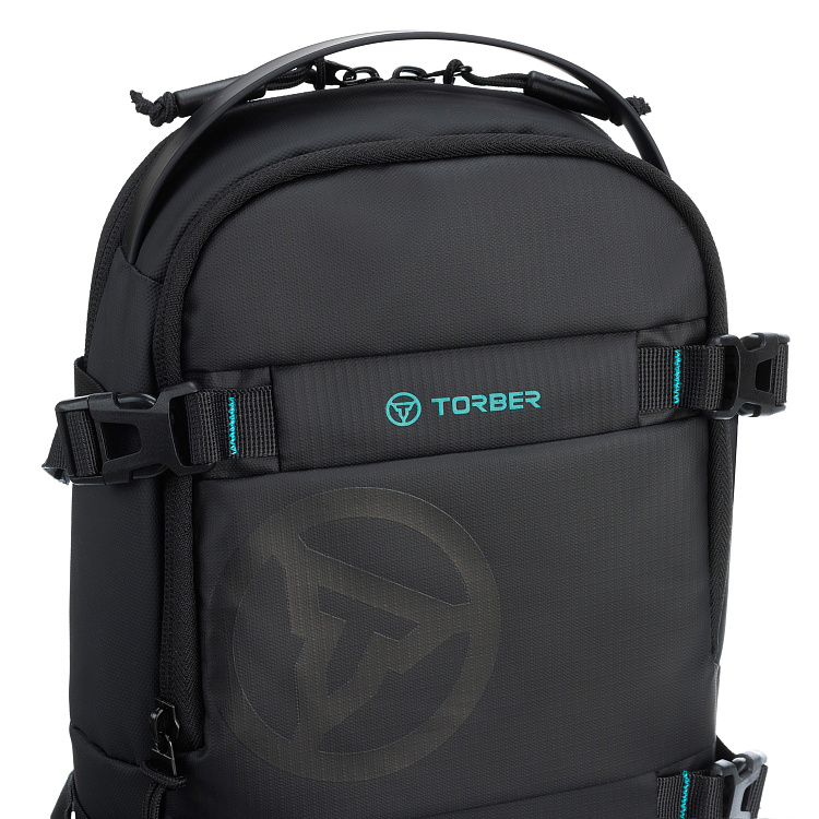 Рюкзак на одно плечо TORBER Xtreme, чёрный, 20 х 8 х 31 см, 5л