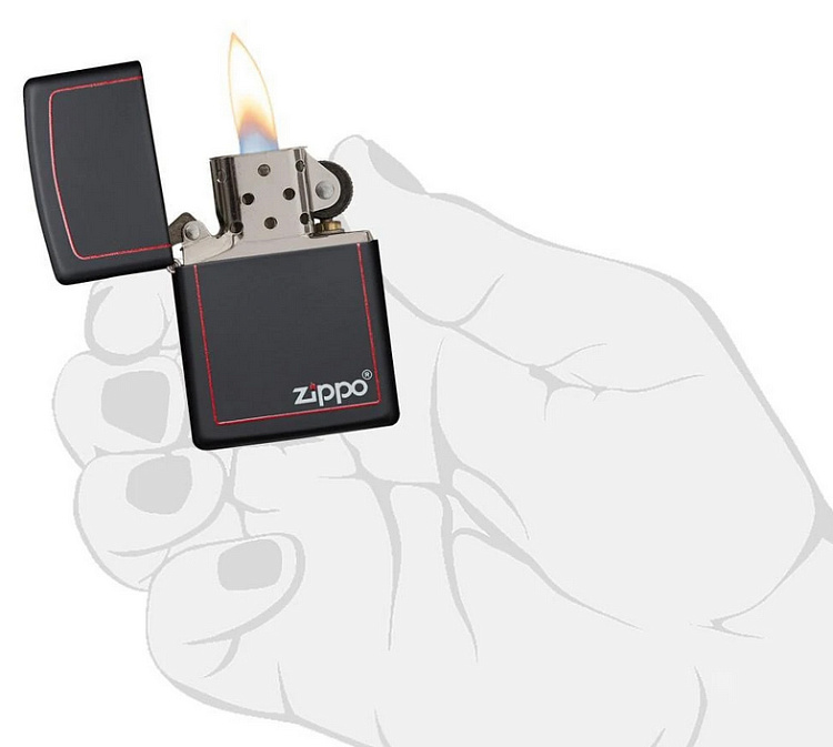 Зажигалка ZIPPO Classic с покрытием Black Matte, латунь/сталь, чёрная, матовая, 38x13x57 мм