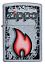 Зажигалка ZIPPO Flame Design с покрытием Street Chrome, латунь/сталь, серебристая, 38x13x57 мм