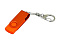 USB 2.0- флешка промо на 32 Гб с поворотным механизмом и однотонным металлическим клипом