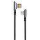 Кабель HANDY, USB 2.0 - lightning, 1.2м, 2.1A, черный, OLMIO,