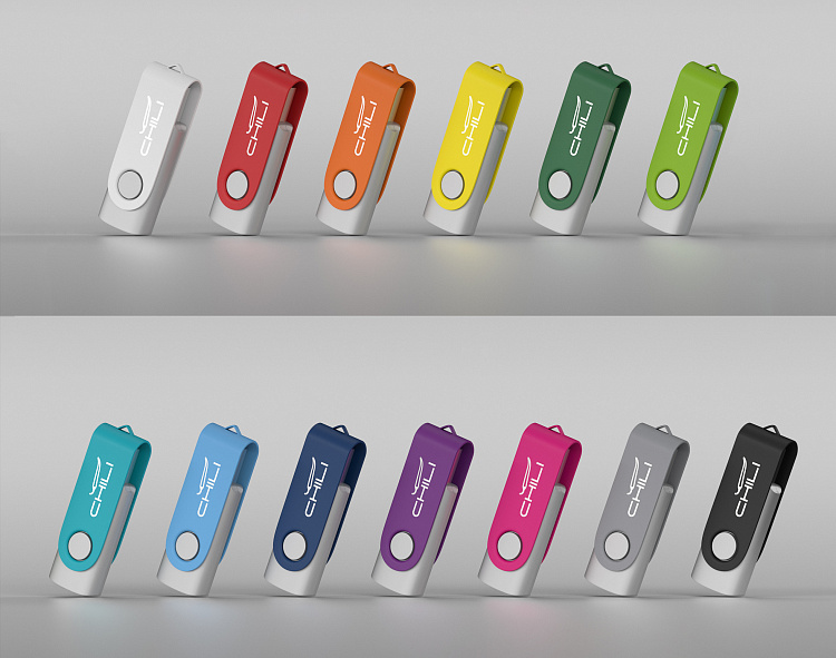 Флеш-карта "Vostok", объем памяти 16Gb, оранжевый, покрытие soft touch