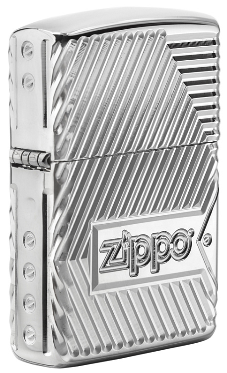 Зажигалка ZIPPO Armor® с покрытием High Polish Chrome, латунь/сталь, серебристая, 38x13x57 мм