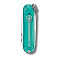 Нож-брелок VICTORINOX Classic SD Colors "Tropical Surf", 58 мм, 7 функций, полупрозрачный бирюзовый