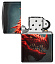 Зажигалка ZIPPO Dragon Design с покрытием 540 Matte, латунь/сталь, черная, 38x13x57 мм