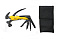 Мультитул Stinger, 140x70 мм, 9 функций, сталь/пластик, жёлто-чёрный, в комплекте нейлоновый чехол