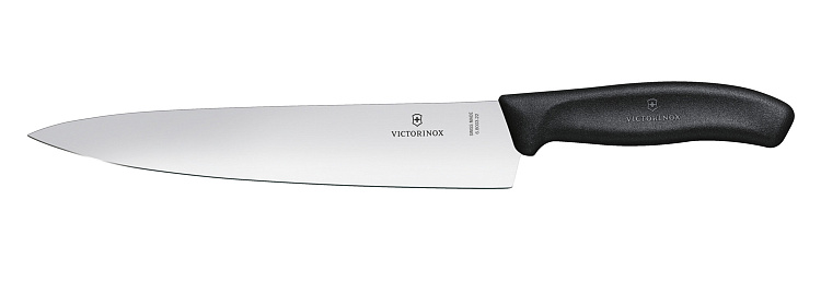 Набор из 11 кухонных ножей VICTORINOX, чёрная рукоять, в подставке из бука высотой 35,5 см