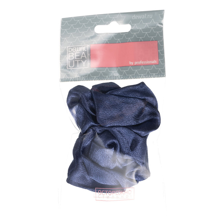 Резинка для волос Dewal Beauty из ткани, цвет синий (1 шт.)