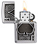 Зажигалка ZIPPO Ace Of Spades с покрытием Brushed Chrome, латунь/сталь, серебристая, 38x13x57 мм