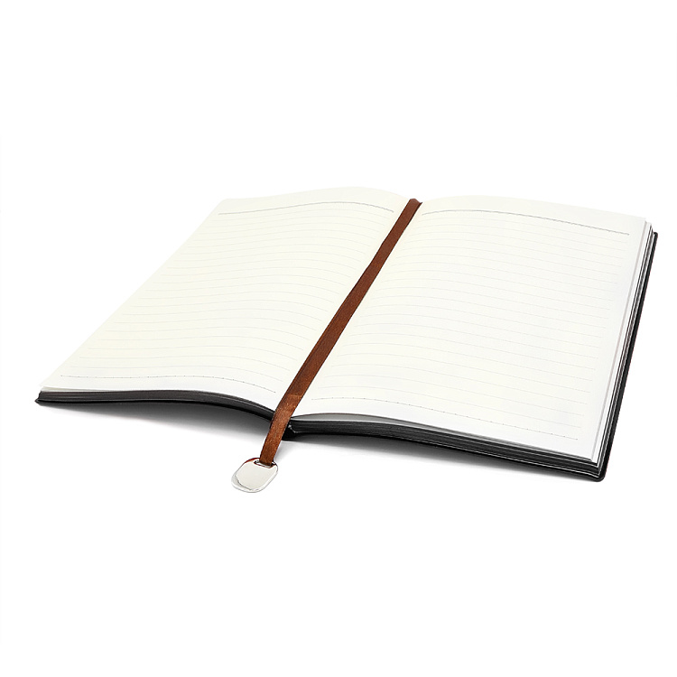 Блокнот A5 Shell в мягком переплёте c металлической биркой