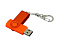 USB 2.0- флешка промо на 32 Гб с поворотным механизмом и однотонным металлическим клипом