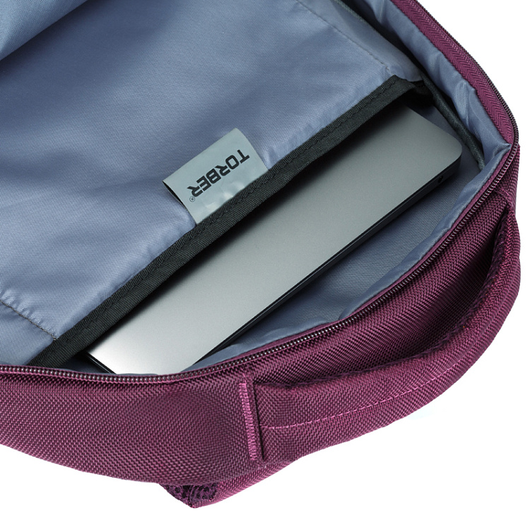 Рюкзак TORBER FORGRAD с отделением для ноутбука 15", пурпурный, полиэстер, 46 х 32 x 13 см