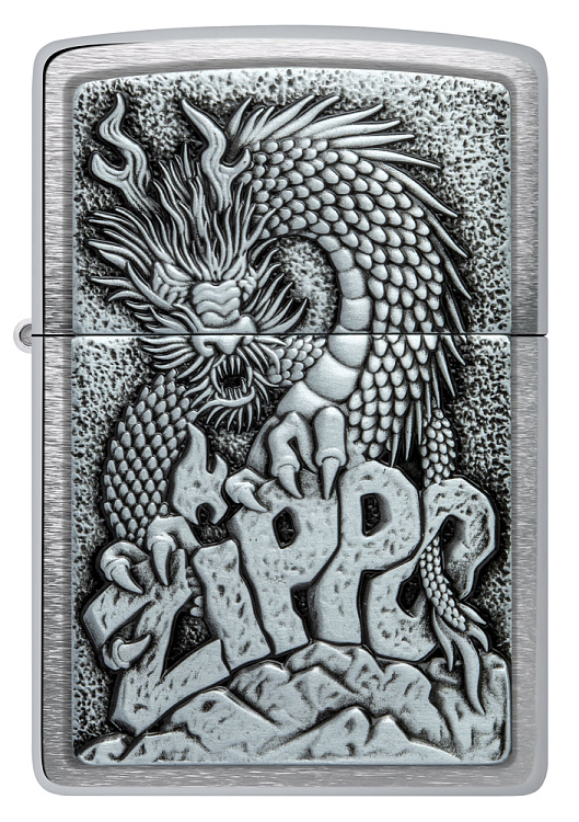 Зажигалка ZIPPO Classic с покрытием Brushed Chrome, латунь/сталь, серебристая, 38x13x57 мм