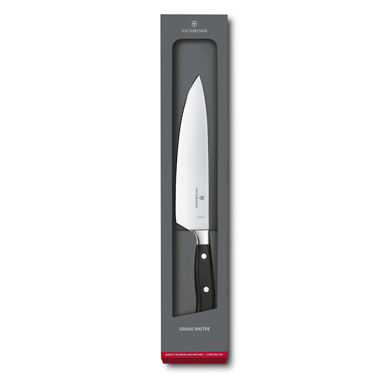 Нож шеф-повара VICTORINOX Grand Maître, кованый, 20 см, чёрный