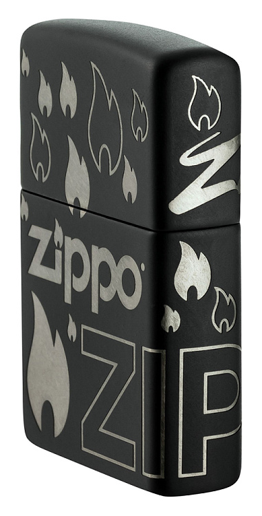 Зажигалка ZIPPO Classic с покрытием Black Matte, латунь/сталь, черная, матовая, 38x13x57 мм
