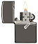 Зажигалка ZIPPO Puller с покрытием Black Ice ®, латунь/сталь, чёрная, глянцевая, 38x13x57 мм