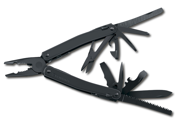 Мультитул VICTORINOX SwissTool Spirit XBS, 105 мм, 27 функций, чёрный, в нейлоновом чехле
