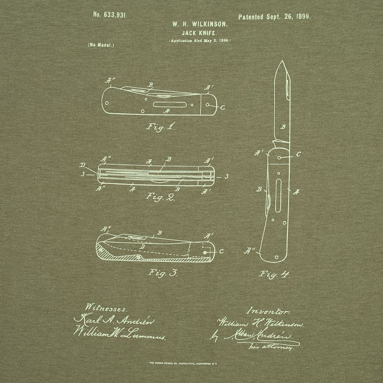 Футболка приталенная Old Patents. Knife