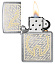 Зажигалка ZIPPO с покрытием Brushed Chrome, латунь/сталь, серебристая, 38x13x57 мм