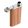 Фляга S.Quire 0,27 л, сталь + вставка дерево, коричневая
