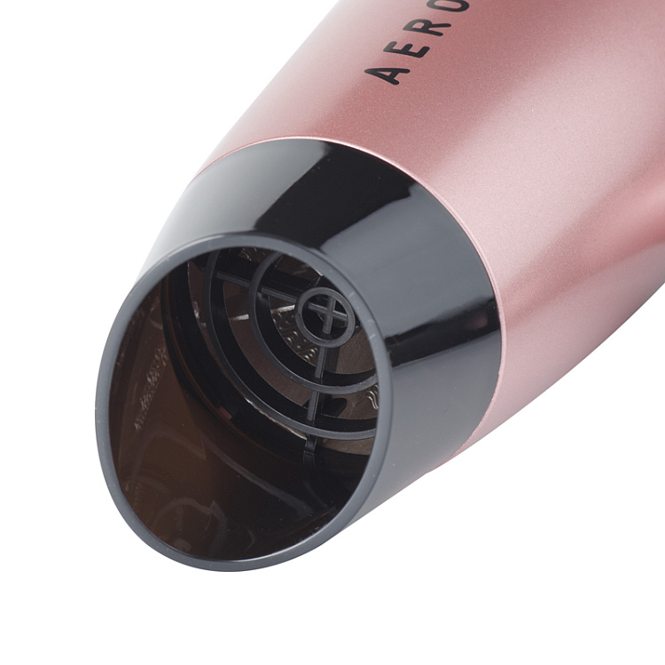 Фен DEWAL BEAUTY Aero Rose, дорожный, чёрно-розовый, 1400 Вт, 1 насадка