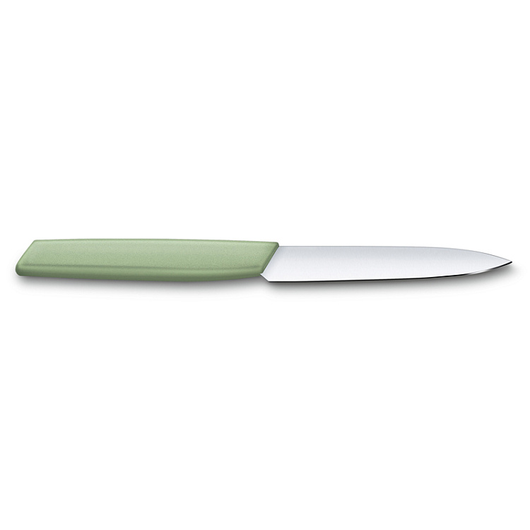 Нож для овощей VICTORINOX Swiss Modern, 10 см, нержавеющая сталь / синтетический материал, зелёный