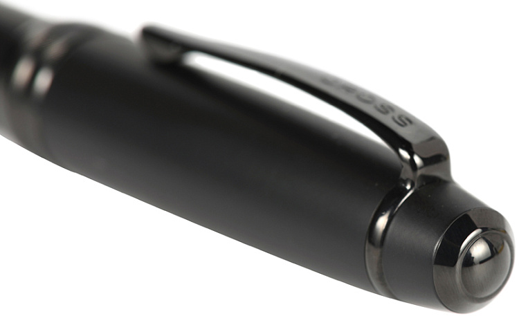 Ручка-роллер Cross Bailey Matte Black Lacquer. Цвет - черный.