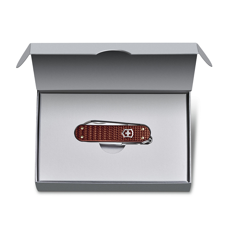 Нож-брелок VICTORINOX Classic SD Precious Alox "Hazel Brown", 58 мм, 5 функций, коричневый