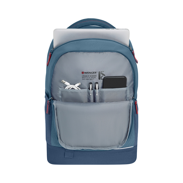 Рюкзак WENGER NEXT Tyon 16", синий/деним, переработанный ПЭТ/Полиэстер, 32х18х48 см, 23 л.