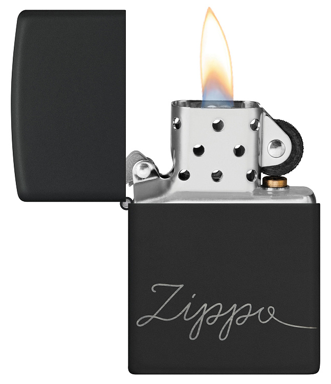 Зажигалка ZIPPO Classic с покрытием Black Matte, латунь/сталь, черная, матовая, 38x13x57 мм