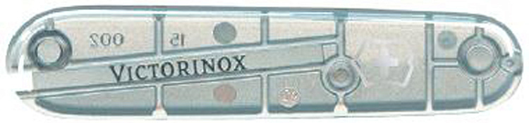 Передняя накладка для ножей VICTORINOX 91 мм, пластиковая, полупрозрачная серебристая
